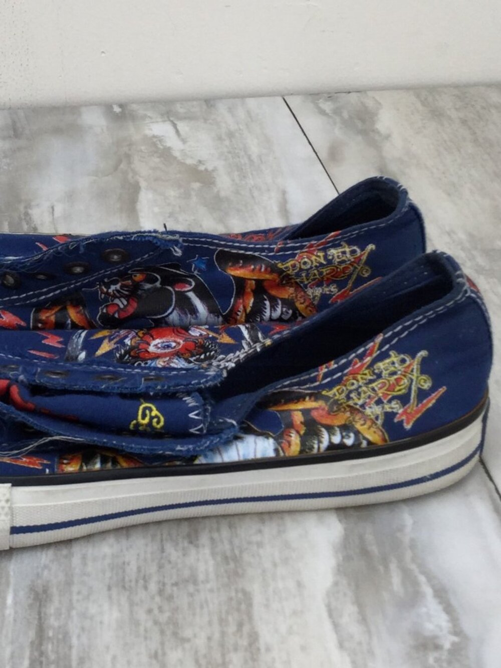 Ed Hardy Blue Sneakers 9 - Picture 5 of 9